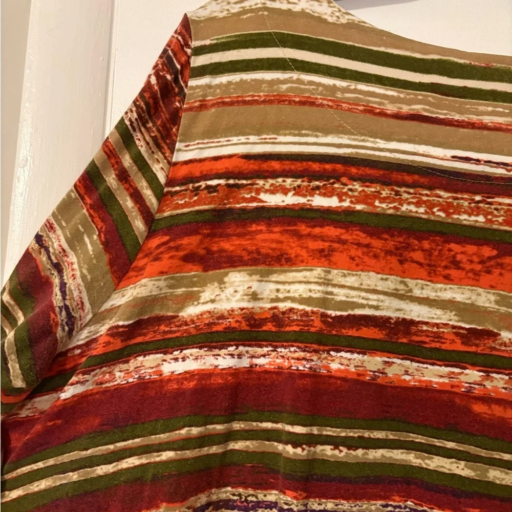 Ruby Rd. Multicolor Striped Long Sleeve Top - Picture 7 of 7